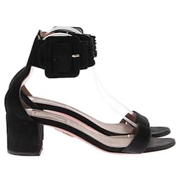 Aquazzura-AQUAZZURA Sandals T.EU 38.5 Suede-Black