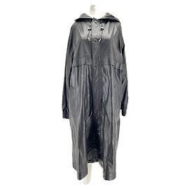 AMI Coats T.International S Leather Black