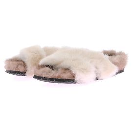 BIRKENSTOCK Mules e tamancos T.EU 38 Pelo sintético Bege