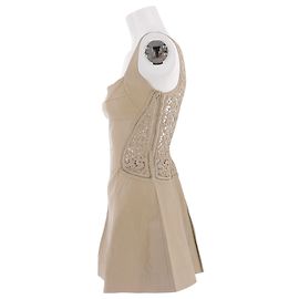 ERMANNO SCERVINO Kleider T.IT 38 Leder Beige