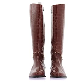 Autre Marque-Non Signé / Unsigned boots T.EU 39 Leather-Brown