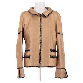 CHANEL Jackets T.FR 42 Leather Brown