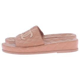 Chanel mules & clogs T.EU 38 Leather Beige