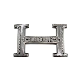 Hermès-Hermes Touareg Constance Belt Buckle-Silvery
