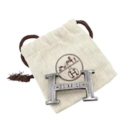 Hermès-Hermes Touareg Constance Belt Buckle-Silvery