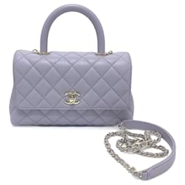 Chanel-Chanel A92990 Matelasse Coco Handle Bag-Purple