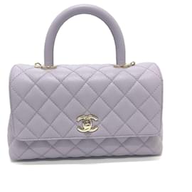 Chanel-Chanel A92990 Matelasse Coco Handle Bag-Purple