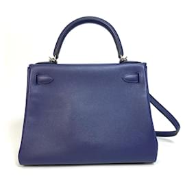 Hermès-Hermes Kelly Verso 28 Handbag-Blue