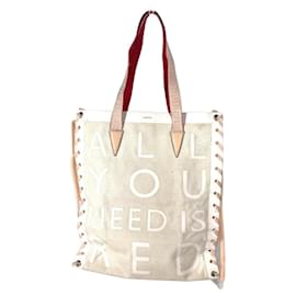 Christian Louboutin-Christian Louboutin CABALACE Tote Bag-Pink,White