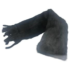 Dolce & Gabbana-Dolce & Gabbana Black Mink Shawl-Black