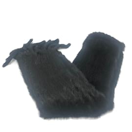 Dolce & Gabbana-Dolce & Gabbana Black Mink Shawl-Black