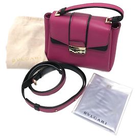 Bulgari Bolsa de Ombro Bvlgari Serpenti Vaipa Rosa