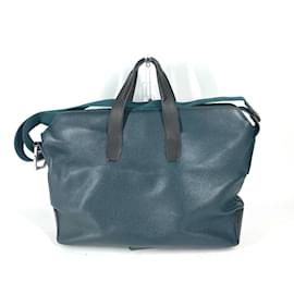 Hermès-Hermes Bicolor Porto Document City News Bag-Black,Green