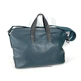 Hermès-Hermes Bicolor Porto Document City News Bag-Black,Green