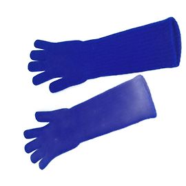 Gants longs en cachemire Chanel en bleu Bleu