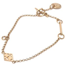Hermès Pulsera charm de oro rosa Hermes Dorado