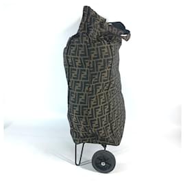 Fendi-Fendi Zucca 2-Wheeled Carry-On Luggage-Brown,Black
