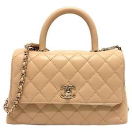 Chanel-Chanel A92990 Matelasse Coco Handle XS Bag-Beige