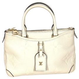 Bolsa Trianon PM Monogram Empreinte Louis Vuitton Branco