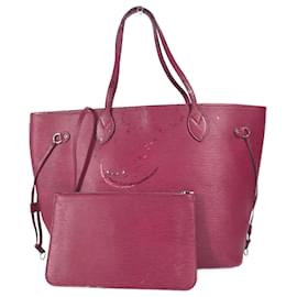 Louis Vuitton-Louis Vuitton Epi Neverfull MM Shoulder Bag-Pink