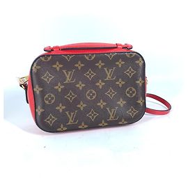 Borsa Pochette Santonge Monogram Louis Vuitton Marrone Rosso