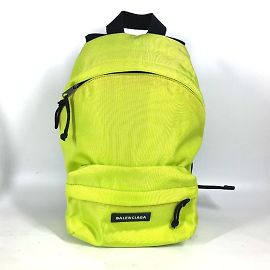 Balenciaga Explorer Logo Backpack Black Yellow