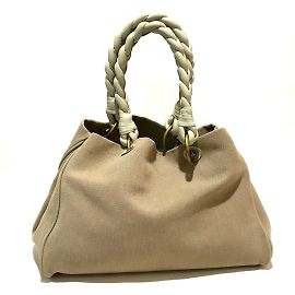 Bolsa de ombro bege e marfim Bottega Veneta Bege Cru