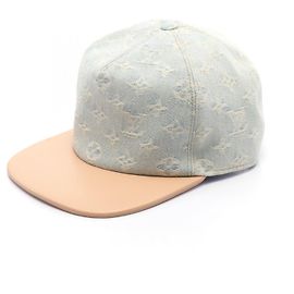 Louis Vuitton Denim Leather Monogram Cap Blue
