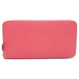 Hermès-Hermes Azap Silk'in Long Wallet Pink Leather-Pink
