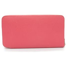 Hermès-Hermes Azap Silk'in Long Wallet Pink Leather-Pink