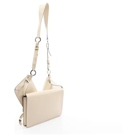 Versace-Bolsa de ombro modular de couro Versace-Marrom,Bege