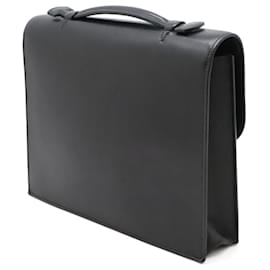 Hermès-Hermes Leather Sac a Depeche 27 Briefcase-Black