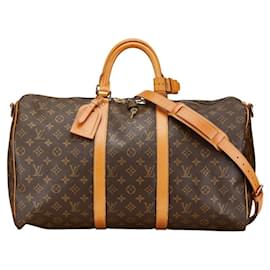 Louis Vuitton-Louis Vuitton Monogram Keepall Bandouliere 50 Bag-Brown
