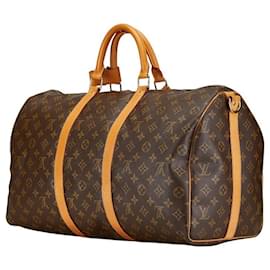 Louis Vuitton-Louis Vuitton Monogram Keepall Bandouliere 50 Bag-Brown