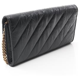 Balenciaga-Balenciaga CRUSH Leather Shoulder Bag-Black