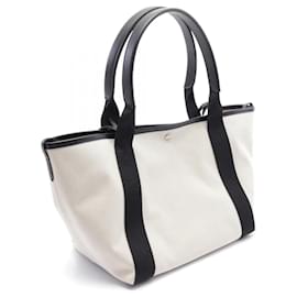 Balenciaga-Balenciaga Biarritz Medium Canvas Leather Tote-Black