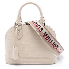 Louis Vuitton Alma BB Leather Handbag M58706 White