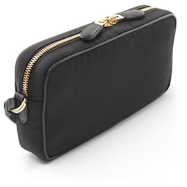 Prada-Prada Re-Nylon Saffiano Leather Shoulder Bag-Black
