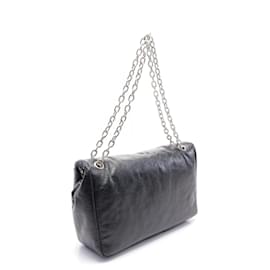 Balenciaga-Balenciaga Monaco Medium Chain Shoulder Bag-Black