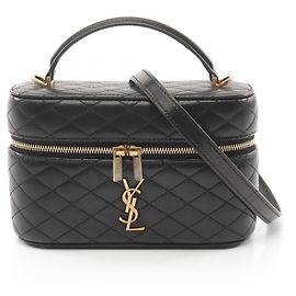 Yves Saint Laurent Saint Laurent Gaby Handtasche aus schwarzem Lammleder Schwarz
