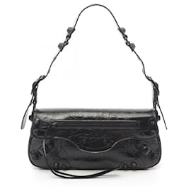 Balenciaga-Balenciaga Le Cagole S Leather Shoulder Bag-Black