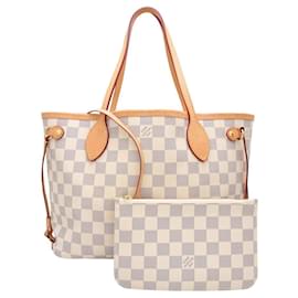 Louis Vuitton-Louis Vuitton Damier Azur Neverfull PM Tote-White