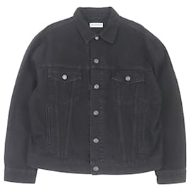 Balenciaga-Balenciaga Denim Jacket Black 34-Black