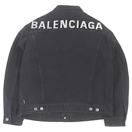 Balenciaga-Balenciaga Denim Jacket Black 34-Black