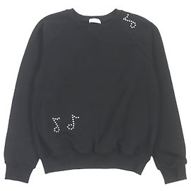 Yves Saint Laurent Saint Laurent Sweatshirt mit musikalischer Note aus Strass S Schwarz