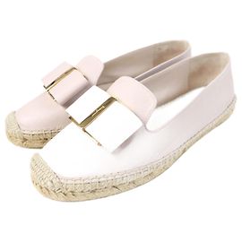 Espadrilles SANNIO en cuir de Salvatore Ferragamo Beige