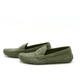 Louis Vuitton-Louis Vuitton Damier Shade Line Driving Shoes Loafers ND0195-Other