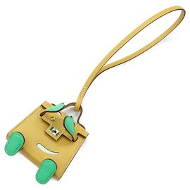 Hermès Hermes Kelly Doll Leather Bag Charm Beige