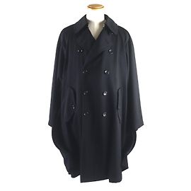 Autre Marque Woll-Cupra-Trenchcoat Schwarz S Schwarz