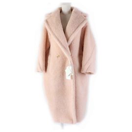 Max Mara Teddy Bear Alpaca Wool Coat XS Pink